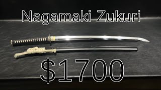 Nagamaki Zukuri Sashikomi Polishing Katana  japanese swords katana Blade not nihonto [upl. by Etat]