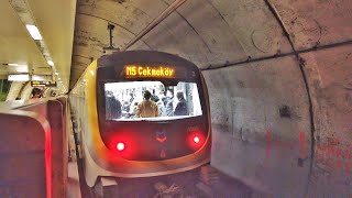 Driverless Subway in istanbul M5 Metro Line Üsküdar  Çekmeköy [upl. by Einallem492]