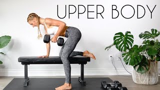 DUMBBELL ONLY TOTAL UPPER BODY At Home Workout Beginner Friendly [upl. by Englebert798]