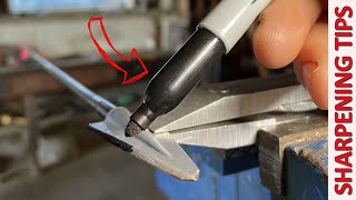 Broadhead Sharpening Tips and Tricks  Single Bevel or Double [upl. by Alahsal]