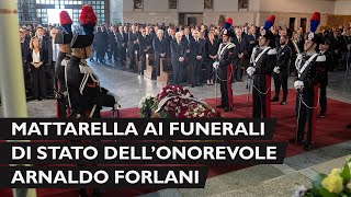 Il Presidente Mattarella ai Funerali di Stato dell’Onorevole Arnaldo Forlani [upl. by Enilra]