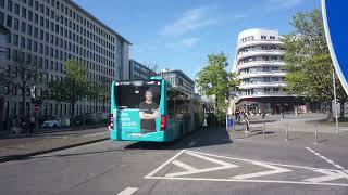 VGF Bus Frankfurt Ostbahnhof bound Citaro G 433 RtM32 at CarloSchmid Platz [upl. by Obeded]