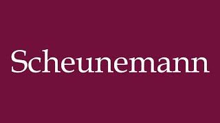 How to Pronounce Scheunemann Correctly in German [upl. by Aloeda]