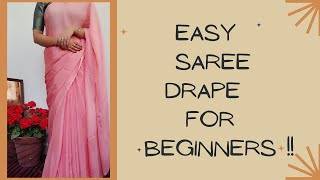 How to drape a saree perfectly  Step by step saree drape for beginners [upl. by Matilde]