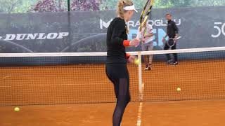 Caroline Wozniacki vs Jason Tseng Tennis Practice at The Academy [upl. by Retha]