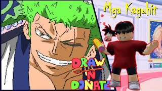 Draw N Donate  Roblox 12  Zoro  One Piece [upl. by Ytok]