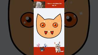 I drew ✍️ my kitten 🐱 like this 💕satisfyingvideo eyetesting mindgame fyp asmr foryou [upl. by Adnolohs]