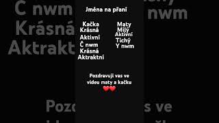 jména na přaní ❤️ [upl. by Oicelem]