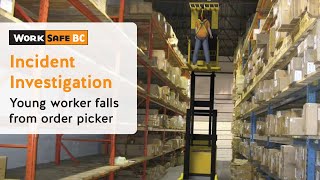 Incident Investigation Young Worker Falls From Forklift  WorkSafeBC [upl. by Salb]