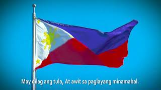 Lupang Hinirang The Philippine National Anthem with Lyrics 1080p [upl. by Bernelle209]