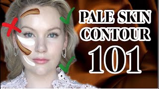 MASTER Contour for PALE Skin in 3 Steps  Best Techniques  Products for Fair Skin [upl. by Rilda]