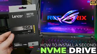 How to Install a Second NVME Drive in the ASUS ROG STRIX G16 Laptop [upl. by Eseilana]