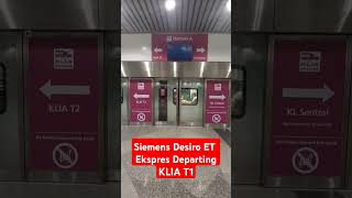 Siemens Desiro ET Ekspres Departing KLIA T1 [upl. by Lotus]