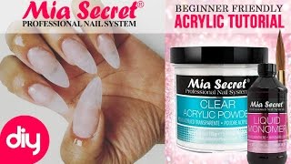 💅🏼 DIY Mia Secret Acrylic Nail Tutorial [upl. by Flemming960]