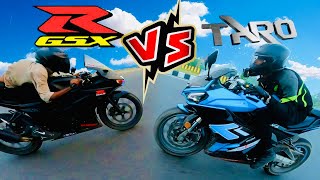 Taro GP1 v4 vs GSXR 150R DRAG RACE battle of speed  BIKE Lover Bachelor [upl. by Tiras370]