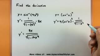 Calculus  Find the derivative of inverse trigonometric functions [upl. by Kristian]