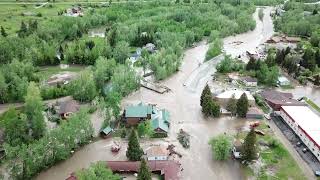 RedLodgeMT Flooding 06132022 [upl. by Ylnevaeh]