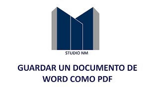 GUARDAR ARCHIVO DE WORD COMO PDF  OFFICE 365  2024 [upl. by Eramat912]