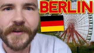 SNEAKING INTO ABANDONED AMUSEMENT PARK  Berlin Travel Vlog [upl. by Affay447]