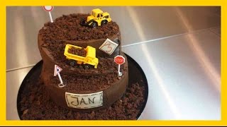 30Minuten Baustellen Torte  Kindergeburtstags Baustellen Kuchen ohne Fondant  Kuchenfee [upl. by Iruam]