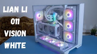 Lian Li Vision white Build  Intel i7 13700K  Asus TUF RTX 4070 ti White [upl. by Brennan288]