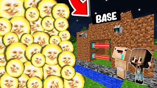 RETO DE LA BASE VS 1000000 ESA NO ES LA LUNA😨😱 BASE BEBE NOOB VS LUNA en MINECRAFT [upl. by Docila]