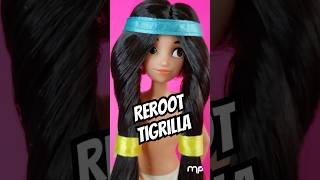 Hair reroot custom doll inspired by tiger lily from peter pan disney tigerlily dolls [upl. by Cally]