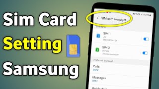 Sim Card Settings Samsung  Sim Card Setting Kaise Karen  Phone Sim Card Setting [upl. by Farica]