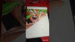 Gogeta vs Broly epic fight drawing shorts [upl. by Loren639]