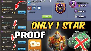 Finally Only 1 Star Th16 War Base 202415 Defense Replay Proof LINK Th16 Anti LavaLoon Base Link [upl. by Adlare]