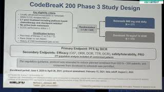 ESMO22 LBA10  Sotorasib vs docetaxel for previously treated NSCLC with KRAS G12C mutation  Co [upl. by Aramat]