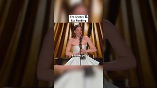 Lip reading Emma Stone Oscars speech 😉 oscars [upl. by Meesan]