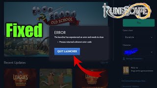 fix RuneScape Login not working  server down   ERROR The launcher has experienced an error [upl. by Maynord898]