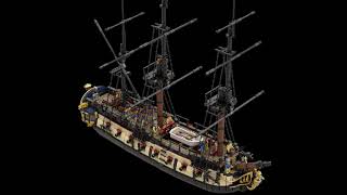 Imperial Frigate Concordia  Build animation V2 LEGO BrickLink Designer Program Series 3 entry [upl. by Forbes]