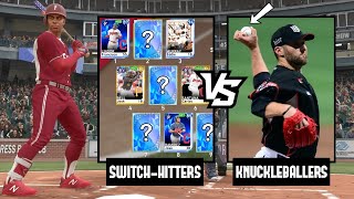 HE HAD A KNUCKLEBALLER SWITCHHITTERS ONLY TEAM BUILD MLB THE SHOW 19 DIAMOND DYNASTY [upl. by Pickens]