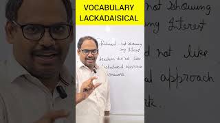 💯🔥LACKADAISICAL meaning within seconds 🔥💯 englishlanguage education exam shorts puneetjainsir [upl. by Encratis]