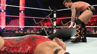 CM Punk vs Ryback  WWE App Vote Match Raw Oct 28 2013 [upl. by Aryhs]