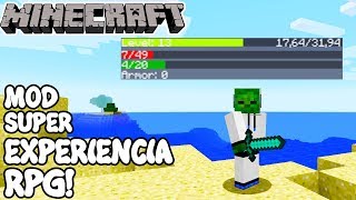 Minecraft 1102 MOD SUPER EXPERIENCIA RPG Simple RPG Mod Español [upl. by Sisak]