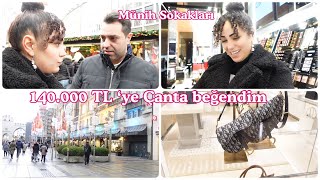 140000 TL ÇANTA  MÜNİH SOKAKLARI  ALIŞVERİŞ VLOG [upl. by Felipe99]