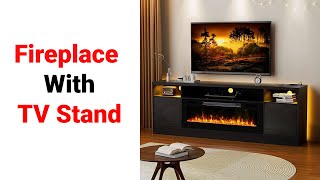 Oneinmil Fireplace TV Stand Review and Buying Guide [upl. by Ailati]