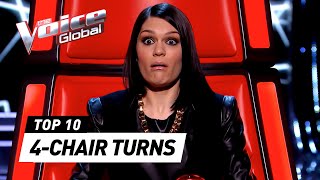 JawDropping 4CHAIR TURN Blind Auditions on The Voice [upl. by Adiaros258]