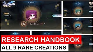 Easy Guide Research Handbook  Obtaining All 9 Rare Creations  Honkai Star Rail [upl. by Auhsohey46]