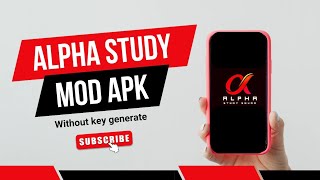 ALPHA STUDY MOD APK  WITHOUT KEY GENERATED PW MOD APK  STUDY RATNA [upl. by Ahsenad770]