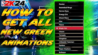 HOW TO GET ANY GREEN ANIMATION FOR FREE IN NBA2K24 [upl. by La Verne800]