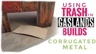 Using Trash in Gaslands builds and dioramas  True scale Corrugated metal from card board packaging [upl. by Slack]