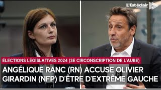 Angélique Ranc accuse Olivier Girardin d’être d’quotextrême gauchequot lors du débat des législatives [upl. by Gasperoni704]