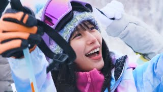 南沙良、初めてのスキー＆雪に大はしゃぎ！ JR SKISKI 新TVCM [upl. by Spanjian]