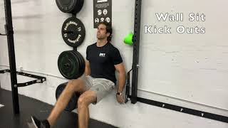 GRIT  Home Wall Sit Kick Outs [upl. by Zelig747]