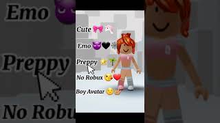 Preppy Roblox Avatar Idea ROBLOXUNICORN [upl. by Noramac]