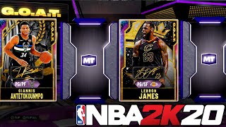 I WENT BACK TO NBA 2K20 AND OPENED GALAXY OPAL PACKS IN MYTEAM [upl. by Klarika]